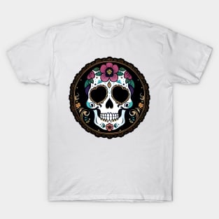 Floral Day of the Dead Skull T-Shirt